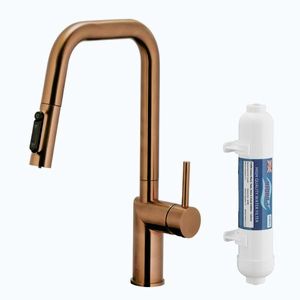 KFA Duero pure style pull-out bat. kuchyňská filtrující, broušené růžové zlato + filtr hydro+ 6623-312-34 obraz