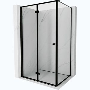 MEXEN/S Mist-F sprchový kout skládací dveře levá 100 x 80, černá okraj, černá 8A6T-100-080-70-70-L obraz