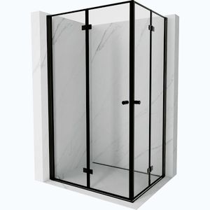 MEXEN/S Mist-F Duo sprchový kout skládací dveře levá 100 x 80, černá okraj, černá 8A6-100L-080P-70-70 obraz