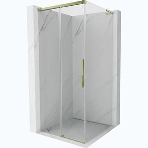 MEXEN/S Rox L sprchový kout posuvný 90 x 90, transparent, zlato 8C2L-090-090-50-00 obraz