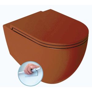 ISVEA INFINITY závěsná WC mísa, Rimless, 36, 5x53cm, terracotta 10NF02005-2U obraz