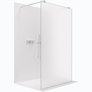 CERANO Sprchová zástěna Walk-in Onyx Duo L/P 8 mm kulatá vzpěra chrom, mléčné sklo 90x200 CER-8050BD2203 obraz