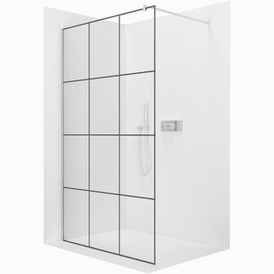 CERANO Sprchová zástěna Walk-in Onyx Round L/P 8 mm kulatá vzpěra chrom, industriální sklo 90x200 CER-8050BD227 obraz