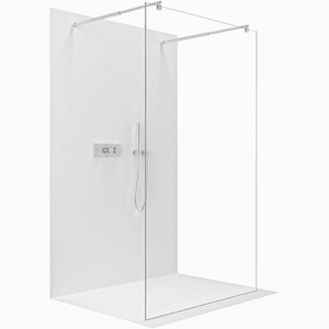 CERANO Sprchová zástěna Walk-in Onyx Duo L/P 8 mm kulatá vzpěra chrom, transparentní sklo 60x200 CER-8050BD2377 obraz