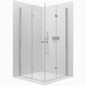CERANO Sprchový kout Volpe Duo L/P 6 mm chrom, transparentní sklo 120x100x190 zalamovací CER-669601 obraz