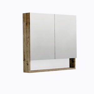 Zrcadlová skříňka SAT Cubeway 80x14x72 cm lamino dub wellington GALCU80DW GALCU80DW obraz