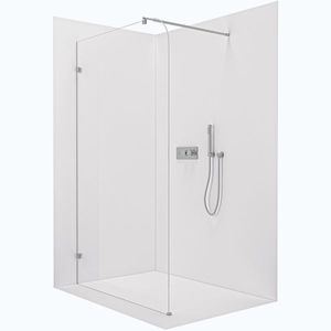 CERANO Sprchová zástěna Walk-in Orbis Round L/P 8 mm kulatá vzpěra chrom, transparentní sklo 150x200 CER-978753 obraz