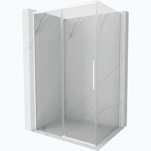 MEXEN/S Rox sprchový kout posuvný 125 x 90, transparent, bílá 8C2-125-090-20-00 obraz