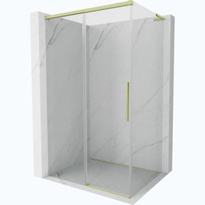 MEXEN/S Rox L sprchový kout posuvný 105 x 90, transparent, zlato kartáčovaná 8C2L-105-090-55-00 obraz