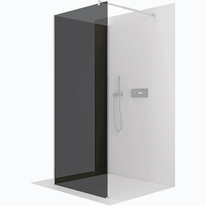 CERANO Sprchová zástěna Walk-in Onyx Corner Round L/P 8 mm kulatá vzpěra chrom, grafitové sklo 130x130x200 CER-8050BD7693 obraz