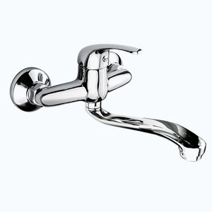 Mereo Dřezová nástěnná baterie, Lila, 150 mm, s ramínkem plochým vyhnutým 180 mm, chrom CBEE30105 obraz