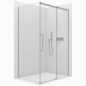 CERANO Sprchový kout Lantono L/P 8 mm Soft-Close chrom, transparentní sklo 130x100x195 posuvný CER-432193 obraz